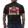 Elbows Up Canada カナダのカウンター関税 ビーバーボクシング メンズTシャツ バックプリント