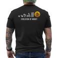 Evolution Of Money お金の進化 ビットコインプランb 暗号通貨btc ホドル メンズTシャツ バックプリント