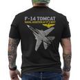 F-14 Tomcatが動作しています。最高の海軍航空。 メンズTシャツ バックプリント