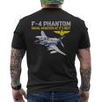 F-4 ファントム アクション中 海軍航空 最高 メンズTシャツ バックプリント