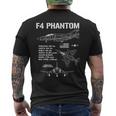 F-4 ファントム 戦闘機 ジェット仕様 軍用飛行機 F4 ファントム メンズTシャツ バックプリント