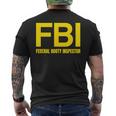 Fbi – 連邦戦利品検査官xオンリーラブデートファンアイロニー メンズTシャツ バックプリント