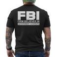 Fbiは州の隠蔽を固く信じています。 メンズTシャツ バックプリント