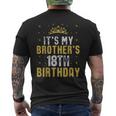 Feliz Es El Cumpleaños Número 18 De Mi Hermano 2007 18 Años Camiseta Hombre Estampado Espalda