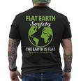 Flat Earthociety Flat Earther Conspiracy Theory メンズTシャツ バックプリント