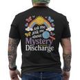 Ask Me About My Mystery Discharge アダルトユーモアジョーク メンズTシャツ バックプリント