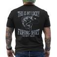 Dad My Lucky Fishing Do Not Wash Fishing Fishing メンズTシャツ バックプリント