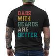 Fathers Day Dad Jokes Daddy Humor Dads With Beard Papa Men's T-shirt Back Print