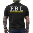 メンズ Fbi Female Body Inspector Meme Novelty Apparel メンズTシャツ バックプリント