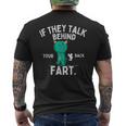 If They Talk Behind Your Back Fart かわいい動物モンスター メンズTシャツ バックプリント