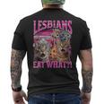 Lesbians Cat Owner Lesbians Eat What メンズTシャツ バックプリント