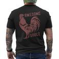 Pets Awesome Sauce With Picture Of Rooster Men's T-shirt Back Print