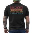 Profession Quote Disc Jockey メンズTシャツ バックプリント