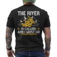 The River Is Calling Water Rafting 川 ラフティング メンズTシャツ バックプリント