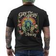 Gay The Pray Away レインボー 面白い ミーム カエル Lgbt プライド Lgbtq メンズTシャツ バックプリント
