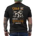 Glück Ist Wenn Das ドラムセット ドラム&ドラム メンズTシャツ バックプリント
