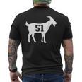 Goat 51 GOATナンバーフィフティワンヤギ メンズTシャツ バックプリント