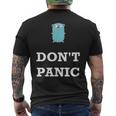 Golang Gopher プログラミング ユーモア Don't Panic Coding Developer メンズTシャツ バックプリント