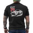 Gt R 35 Jdm ストリートレーシング ドラッグ ドリフト スポーツカー メンズTシャツ バックプリント