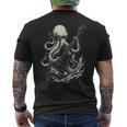 Guitar Player Octopus Heavy Metal Head Guitarist Men's T-shirt Back Print