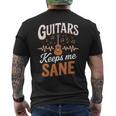 Guitars Keep Meane Pun Guitarists アコースティックギター メンズTシャツ バックプリント