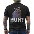Huh Cat Meme メンズTシャツ バックプリント