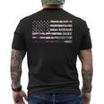 Husband Daddy Protector Hero American Flag Cool Dad メンズTシャツ バックプリント