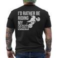I'd Rather Be Riding My Grom メンズTシャツ バックプリント