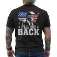 I'll Be Back Trump 2024 アメリカ大統領選挙トランプ メンズTシャツ バックプリント