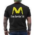 I'm Lovin' It ユーモラスな攻撃的なイヌエンド メンズTシャツ バックプリント