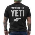 I'm With The Yeti お揃いのyetiコスチュームシャツ メンズTシャツ バックプリント