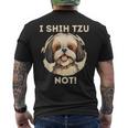 Ihih Tzu Not おもしろシーズー犬 メンズTシャツ バックプリント