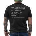 Intelligence Is The Ability To Adapt To Change メンズTシャツ バックプリント