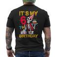 It's My 6Th Birthday Party ハロウィン スケルトン 誕生日 メンズTシャツ バックプリント
