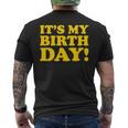 It's My Birthday メンズTシャツ バックプリント