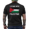 Itand With Palestine ペンダント フリーガザエルサレムモスク メンズTシャツ バックプリント