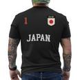 Japan チームサッカー 日本 Number 1Occer メンズTシャツ バックプリント