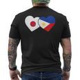 Japanese Flag Phillipinesフィリピンの遺産 フィリピンのルーツ 日本の国旗 フィリピンの国旗 メンズTシャツ バックプリント