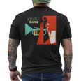 Jazz Music Player スイング バンド レトロ ヴィンテージ 70年代 メンズTシャツ バックプリント