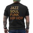 Jazzoul ファンク ヒップホップ アフリカ系アメリカ人のプライド音楽愛好家 メンズTシャツ バックプリント