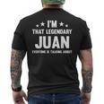 Juan 個人名 I'm That Legendary Juan Juan メンズTシャツ バックプリント