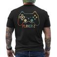 Jugador 1 Jugador 2 Pareja De Juegos A Juego Camiseta Hombre Estampado Espalda