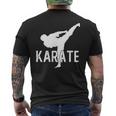 Karate Kick 空手キック松濤館、剛柔和道上地糸東極真流 メンズTシャツ バックプリント