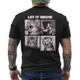 Let It Meow 面白い猫子猫の歌うギフト メンズTシャツ バックプリント