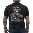Lil Homie Lowrider かわいいテディベア ヒップホップ ローライダー チカーノ メンズTシャツ バックプリント