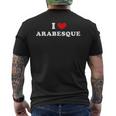 I Love Arabesque I Heart アラベスク メンズTシャツ バックプリント