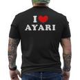 I Love Ayari 私は愛する Ayari メンズTシャツ バックプリント