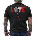 Love Badminton レトロバドミントンラバー メンズTシャツ バックプリント