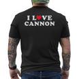 I Love Cannon マッチング ガールフレンド&ボーイフレンド キャノン名 メンズTシャツ バックプリント