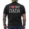 I Love My Dada Bella Famiglia Personalizzata Papà T-shirt da uomo con stampa posteriore